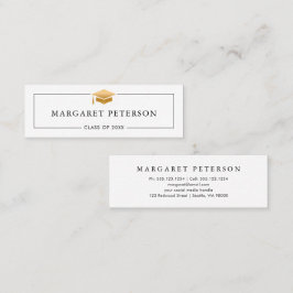 Tarjeta de nombre de graduación simple Inserción m