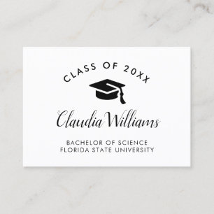 Tarjeta de nombre de graduación - Tarjeta de inser