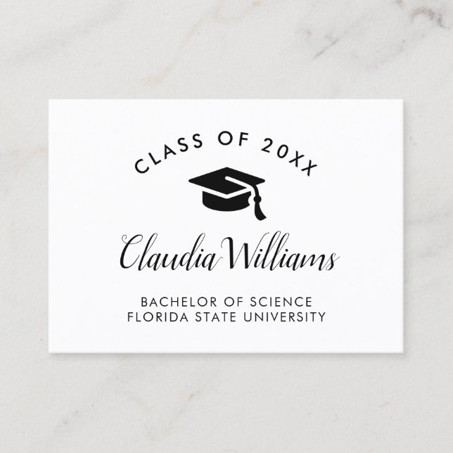 Tarjeta de nombre de graduación - Tarjeta de inser (Anverso)