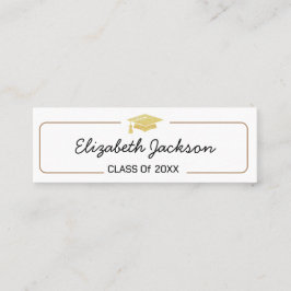 Tarjeta de nombre de graduación | Tarjeta de inser
