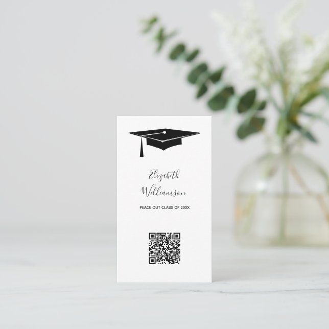 Tarjeta de nombre de graduación Tarjeta de inserci (Anverso de pie)