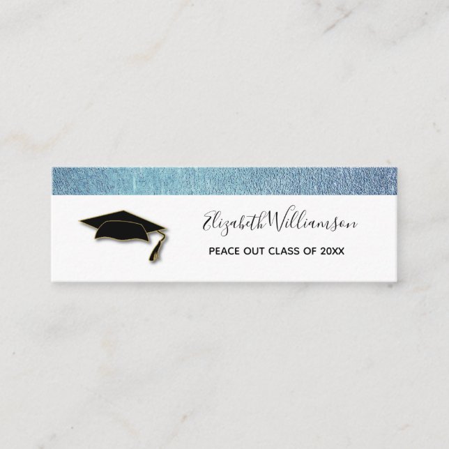 Tarjeta de nombre de graduación Tarjeta de inserci (Anverso)