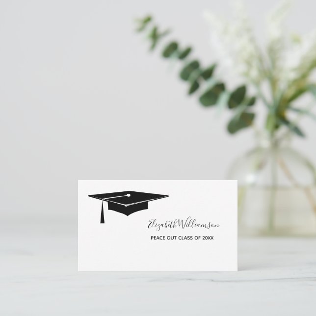 Tarjeta de nombre de graduación Tarjeta de inserci (Anverso de pie)
