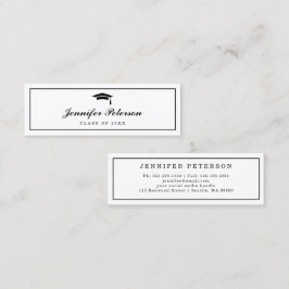 Tarjeta de nombre de graduación Tarjeta de inserci