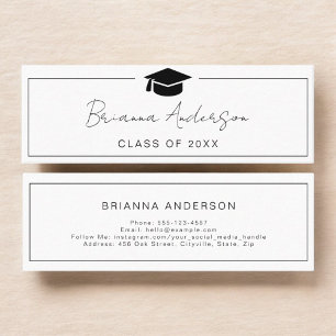 Tarjeta de nombre de graduación Tarjeta de inserci