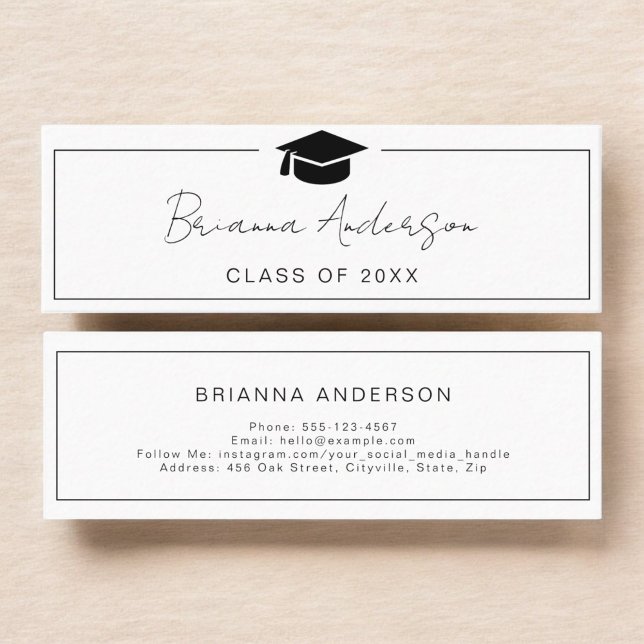 Tarjeta de nombre de graduación Tarjeta de inserci (Subido por el creador)