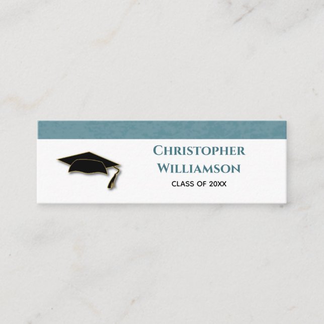 Tarjeta de nombre de graduación Tarjeta de inserci (Anverso)