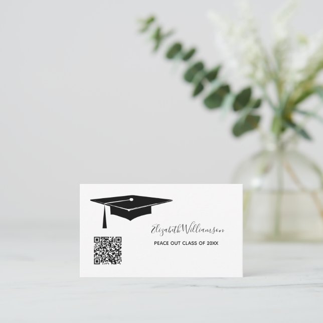Tarjeta de nombre de graduación Tarjeta de inserci (Anverso de pie)