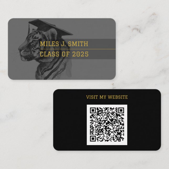 Tarjeta de nombre de graduado (Anverso / Reverso)