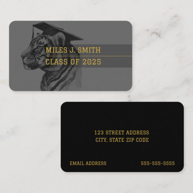 Tarjeta de nombre de graduado (Anverso / Reverso)