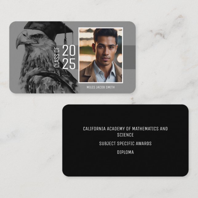 Tarjeta de nombre de graduado | Águila (Anverso / Reverso)