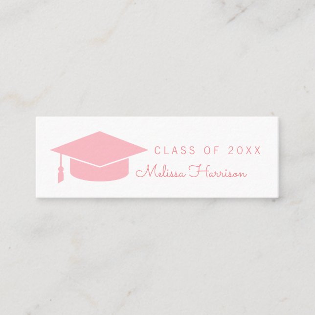 tarjeta de nombre de graduado, clase de mujeres de (Anverso)