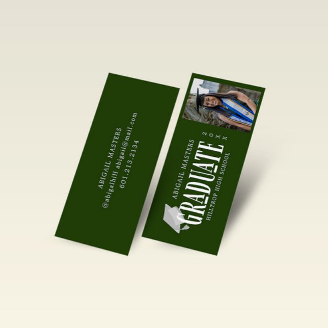 Tarjeta de nombre de graduado de foto con guión el (Subido por el creador)