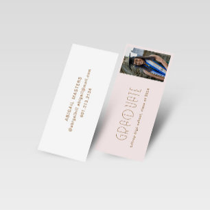 Tarjeta de nombre de graduado de tipografía modern