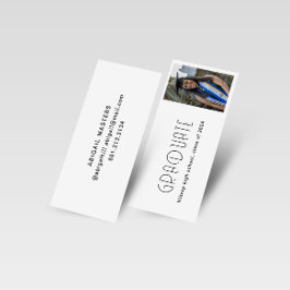 Tarjeta de nombre de graduado de tipografía modern