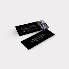 Tarjeta de nombre de graduado de tipografía modern