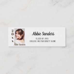 Tarjeta de nombre de inserción de graduación con f