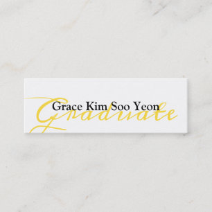 Tarjeta de nombre de Invitación de graduación de