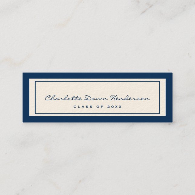 Tarjeta de nombre de invitación de graduación de c (Anverso)