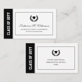 Tarjeta de nombre de Invitación de graduación mode