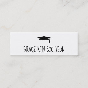 Tarjeta de nombre de Invitación de tapón de gradua