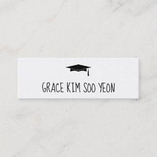 Tarjeta de nombre de Invitación de tapón de gradua