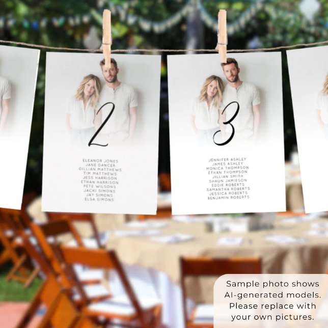 Tarjeta de nombre de invitado de boda con superpos (Subido por el creador)