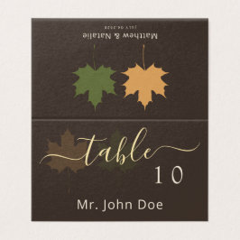 Tarjeta de nombre de invitado de mesa de terracota