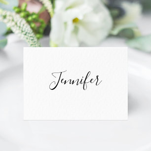 Tarjeta de nombre de invitado minimalista Tarjeta
