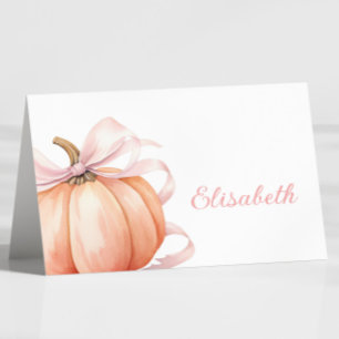 Tarjeta de nombre de la mesa de ducha de novia de 