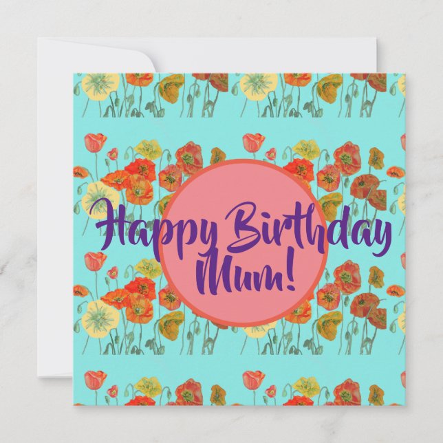 Tarjeta de nombre de Mamá feliz cumpleaños de ador (Anverso)