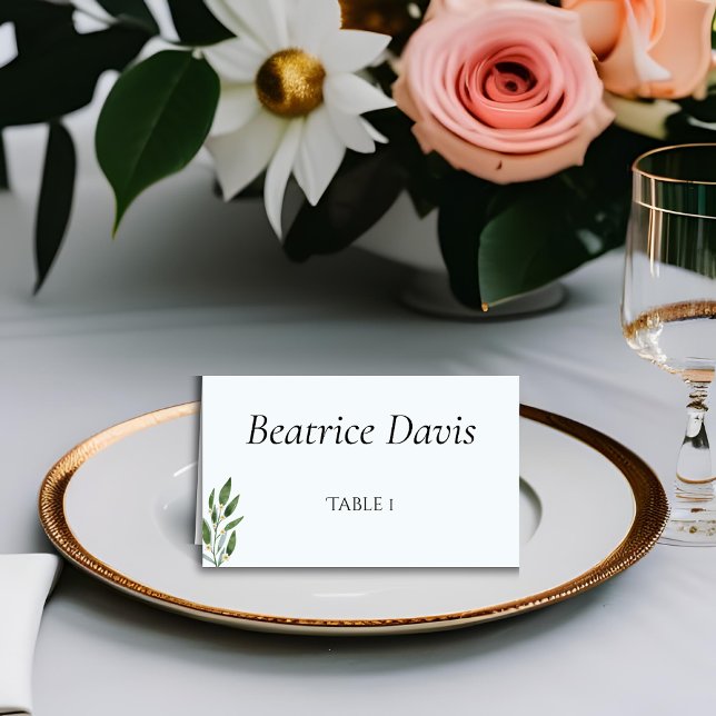 Tarjeta de nombre de matrimonio simple y elegante (Subido por el creador)