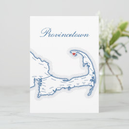 Tarjeta de nombre de mesa de boda con mapa de Prov