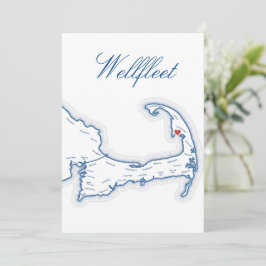 Tarjeta de nombre de mesa de boda con mapa de Well