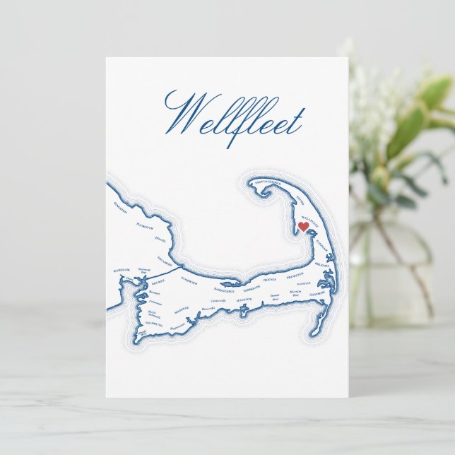 Tarjeta de nombre de mesa de boda con mapa de Well (Anverso de pie)