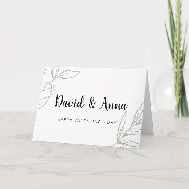 Tarjeta de nombre de personalizado Valentine para  (Anverso)