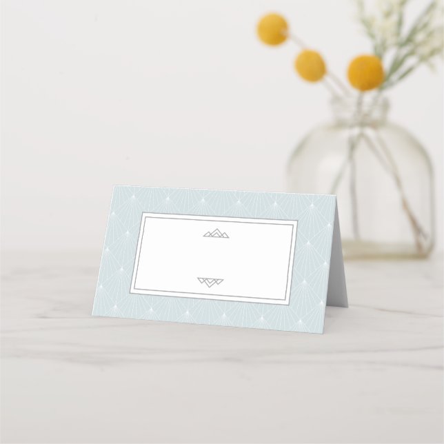 Tarjeta de nombre del patrón de patrón azul azul A (Anverso)