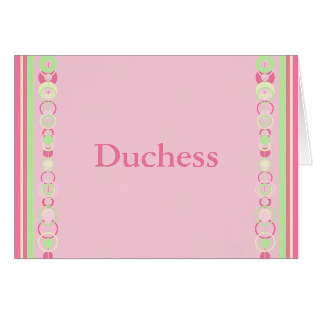 Tarjeta de nombre Duchess Modern Circles (Anverso (Horizontal))