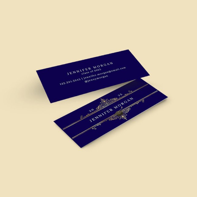 Tarjeta de nombre elegante de ornamento de oro de  (Subido por el creador)