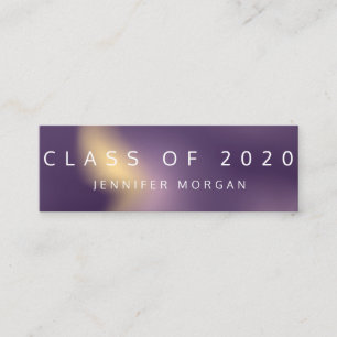 Tarjeta de nombre moderna Ombre Metálico de Gradua
