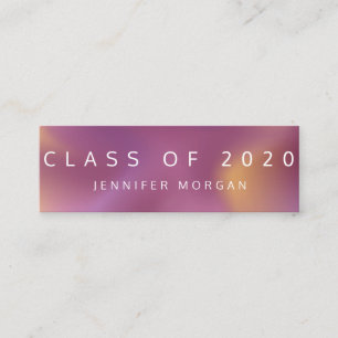 Tarjeta de nombre moderna Ombre Metálico de Gradua