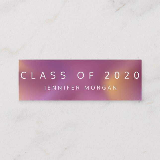 Tarjeta de nombre moderna Ombre Metálico de Gradua (Anverso)