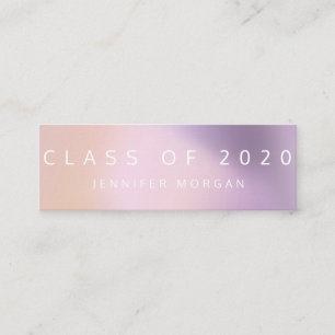 Tarjeta de nombre moderna Ombre Metálico de Gradua