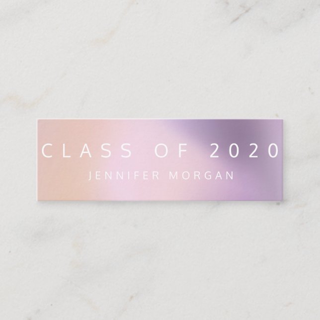 Tarjeta de nombre moderna Ombre Metálico de Gradua (Anverso)