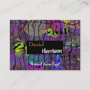 Tarjeta de nombre personal de perfil urbano grunge