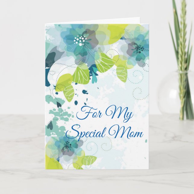 Tarjeta de nombre personalizada de impresión flora (Anverso)