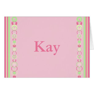 Tarjeta de nombre personalizada Kay Modern Circles