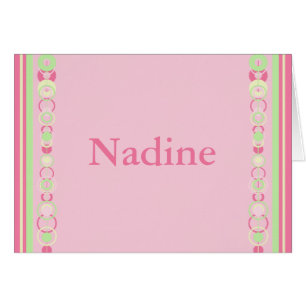Tarjeta de nombre personalizada Nadine Modern Circ