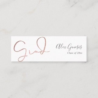 Tarjeta de nombre PixDezines Rosa Gold Grad