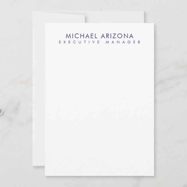 Tarjeta de nombre simple minimalista moderna (Anverso)